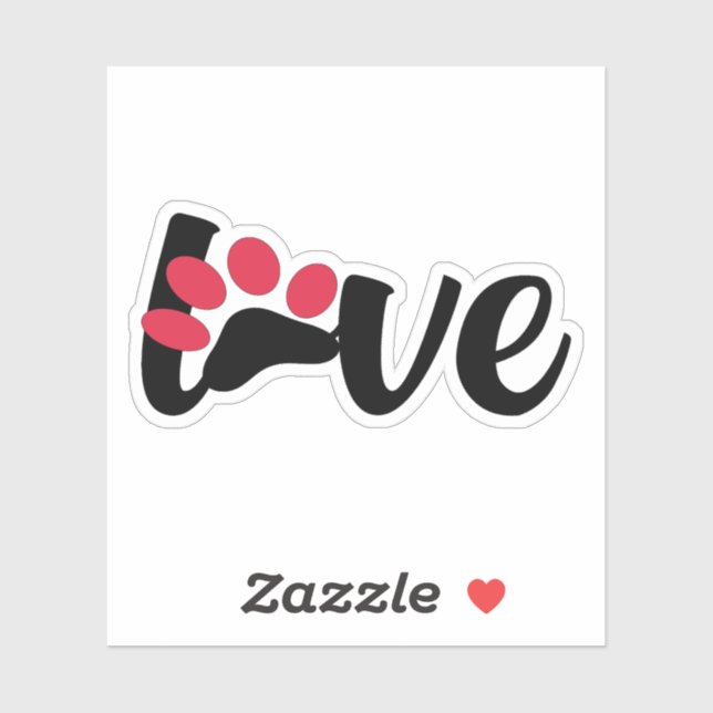 Dog Paw Love Tee, Animal Lover Sweatshirt (Sheet)