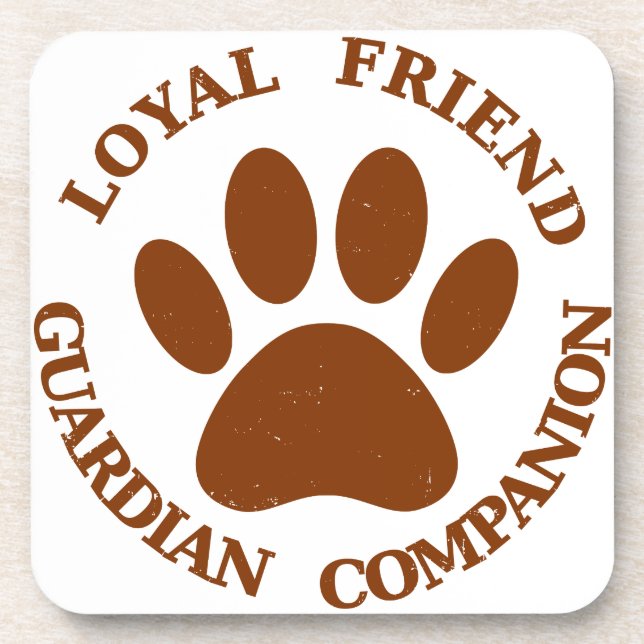 Dog Paw Loyal Friend Coaster (Front)
