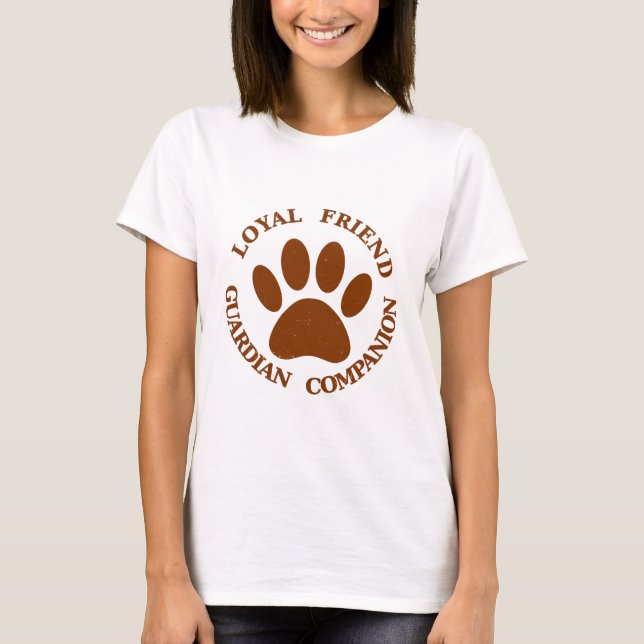Dog Paw Loyal Friend T-Shirt (Front)
