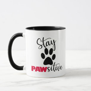 Dog Paw Motivational Pun Mug