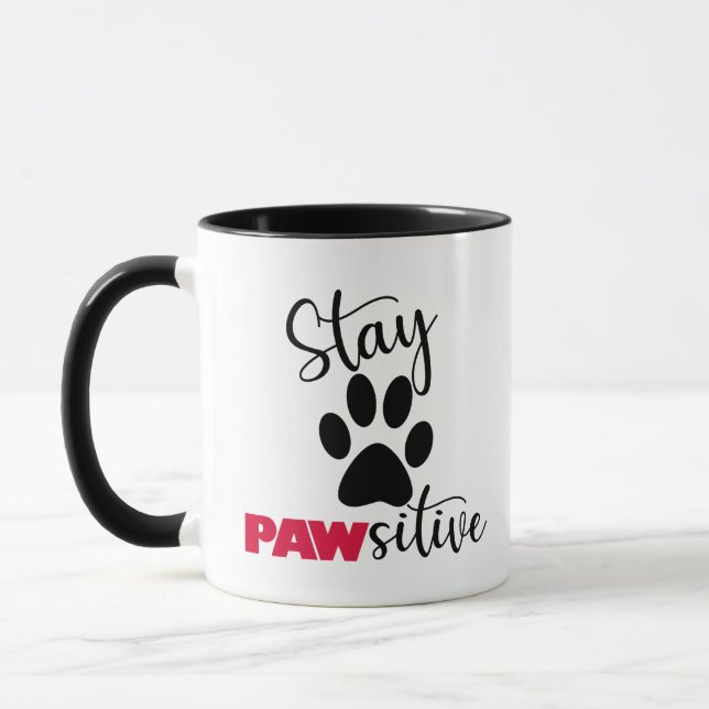 Dog Paw Motivational Pun Mug (Left)
