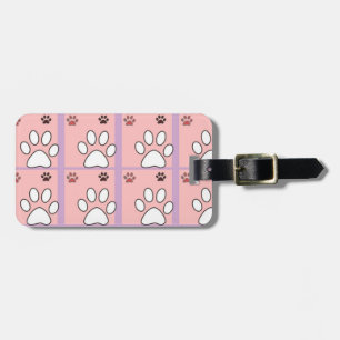 Dog Paw Pattern Luggage Tag