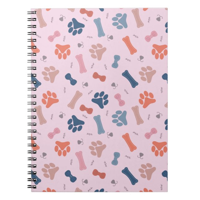 dog paw pattern notebook (Front)