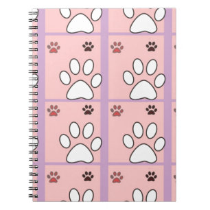 Dog Paw Pattern Notebook