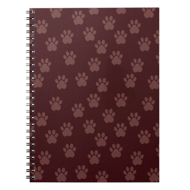 Dog Paw Pattern Notebook (Front)
