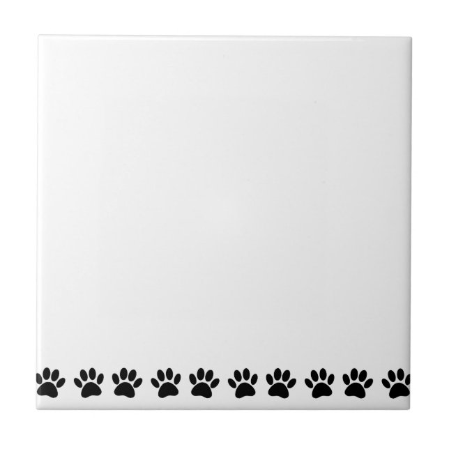 Dog Paw Pattern Pet Tile (Front)