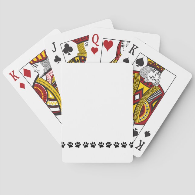 Dog Paw Pattern Playing Cards (Back)