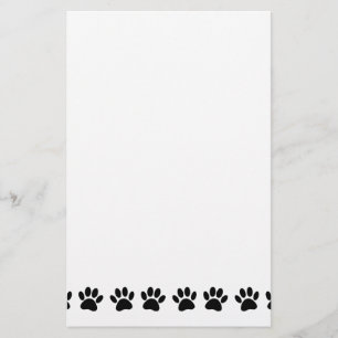 Dog Paw Pattern Stationery