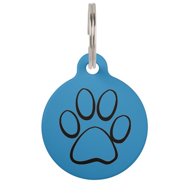 Dog Paw Pet ID Tag (Front)