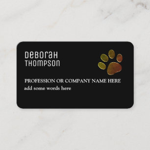 Dog Paw Pets business card