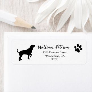 Dog Paw Print Address Labels, Return Address