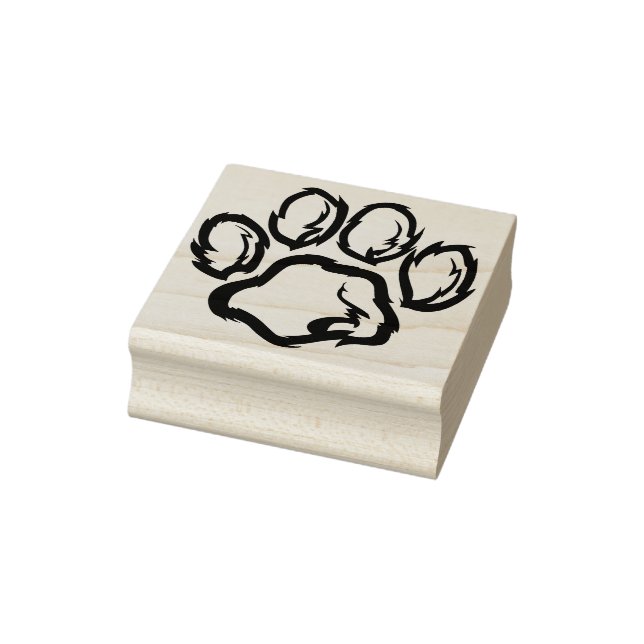 dog paw print art stamp (Stamp)