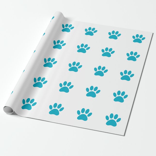 Dog Paw Print Art  Wrapping Paper (Unrolled)