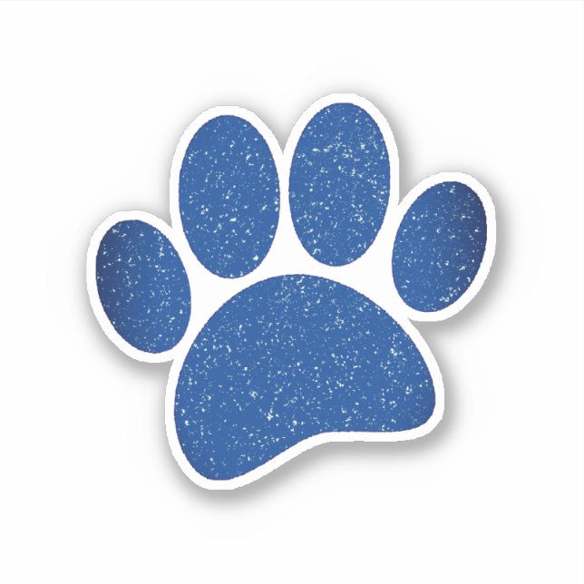 Dog Paw Print Cartoon Old Paper Print (Front)