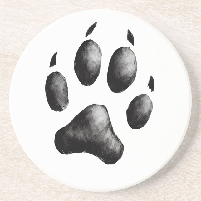 Dog Paw Print  Coaster (Front)
