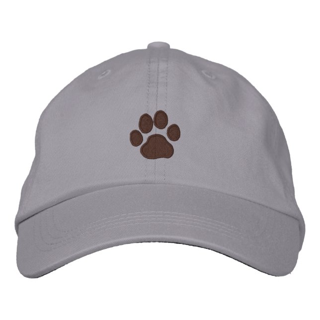 Dog Paw Print | Cool Canine Lover's Embroidered Hat (Front)