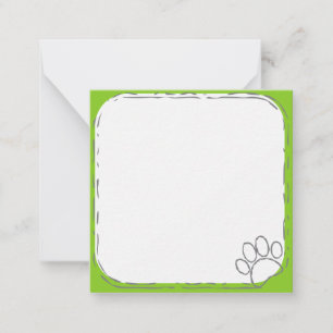 Dog Paw Print Custom Card