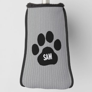 Dog Paw Print Custom Name Initials Golf Head Cover