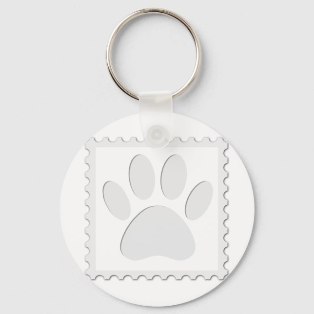 Dog Paw Print Cut Out Key Ring (Front)