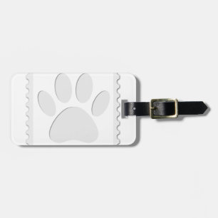 Dog Paw Print Cut Out Luggage Tag