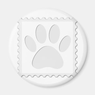 Dog Paw Print Cut Out Magnet