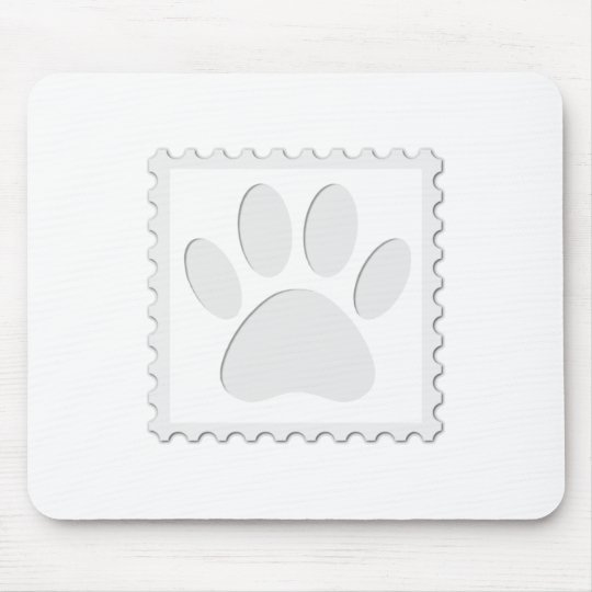 Dog Paw Print Cut Out Mouse Mat Zazzle.co.uk