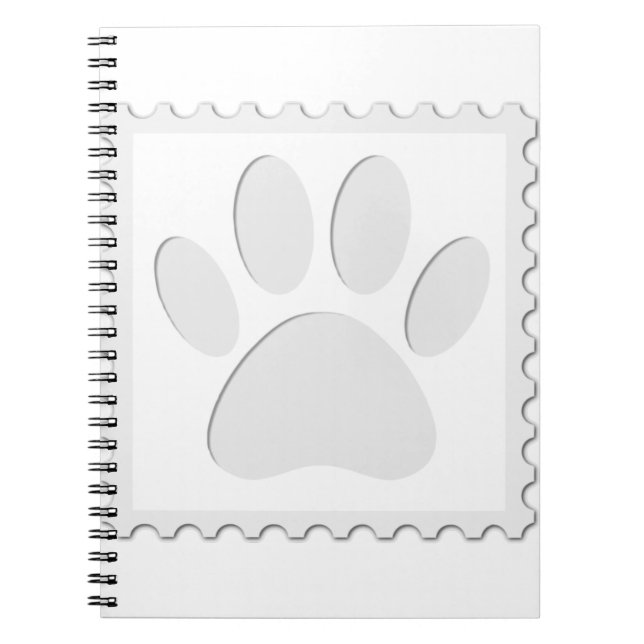 Dog Paw Print Cut Out Notebook (Front)