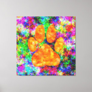 Dog Paw Print Digital Watercolor