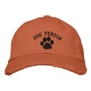Dog Paw Print Dog Lover Custom Text Embroidered Hat