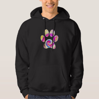 Dog Paw Print Dog Watercolor Paw Hoodie