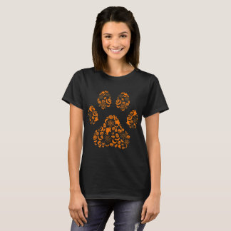 Dog Paw Print Halloween Puppy Footprint T-Shirt