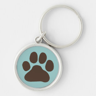 Dog Paw Print Key Ring