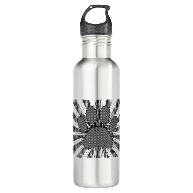 Dog Paw Print Manga Style 710 Ml Water Bottle (Front)