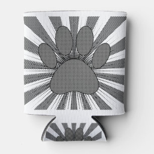 Dog Paw Print Manga Style Can Cooler