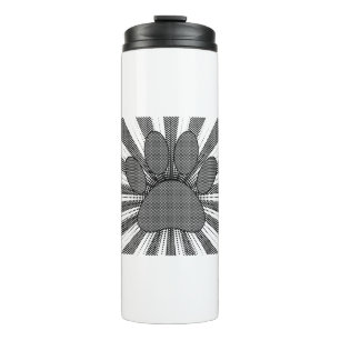 Dog Paw Print Manga Style Thermal Tumbler