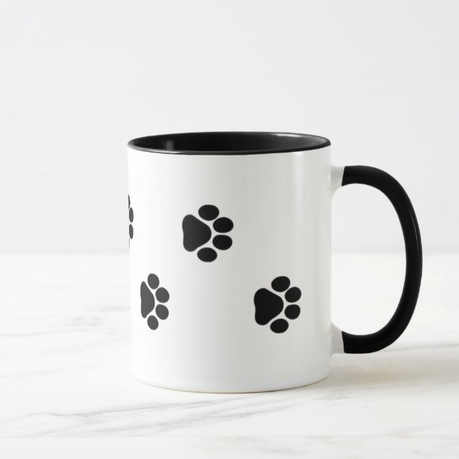 Dog Paw Print Mug 15 oz (Right)