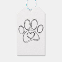 Dog Paw Print Outline