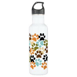 Dog paw print pattern 710 ml water bottle