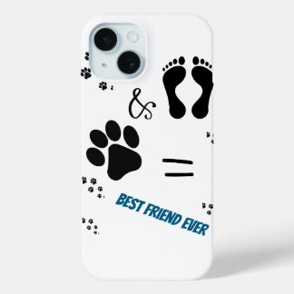 Dog Paw print - Pet & Human print iPhone 15 Case