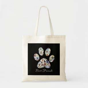 Dog Paw Print Photo Canvas,  Custom Dog Canvas  Tote Bag