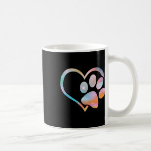 Dog Paw Print Psychedelic Tie Dye English Bulldog Coffee Mug