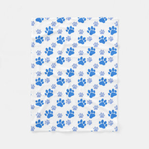 Dog Paw Print Simple Animal Lover Cute Puppies Fleece Blanket