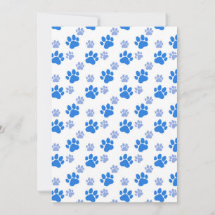 Dog Paw Print Simple Animal Lover Cute Puppies Thank You Card