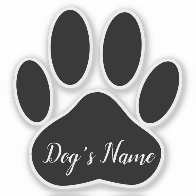 Dog Paw Print With Custom Name Personalized (Front)