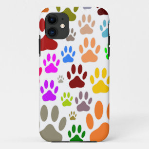 Dog Paw Prints All Over iPhone 11 Case