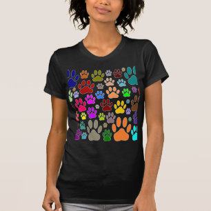 Dog Paw Prints All Over T-Shirt