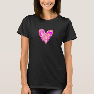 Dog Paw Prints And Pink Hearts T-Shirt