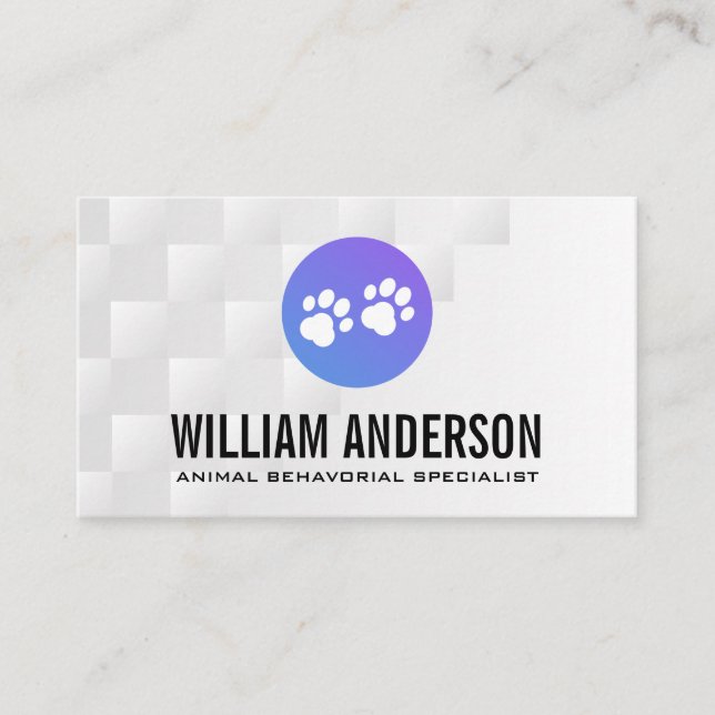 Dog Paw Prints | Animal Services Business Card (Front)