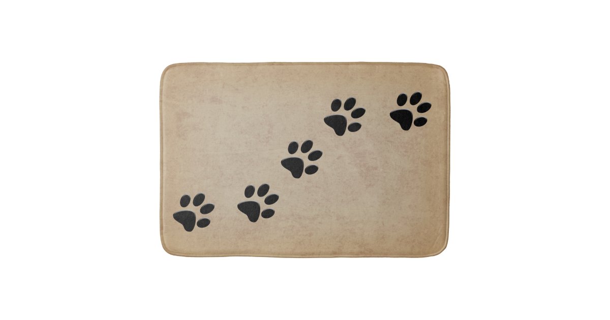 DOG PAW PRINTS BATH MAT Zazzle