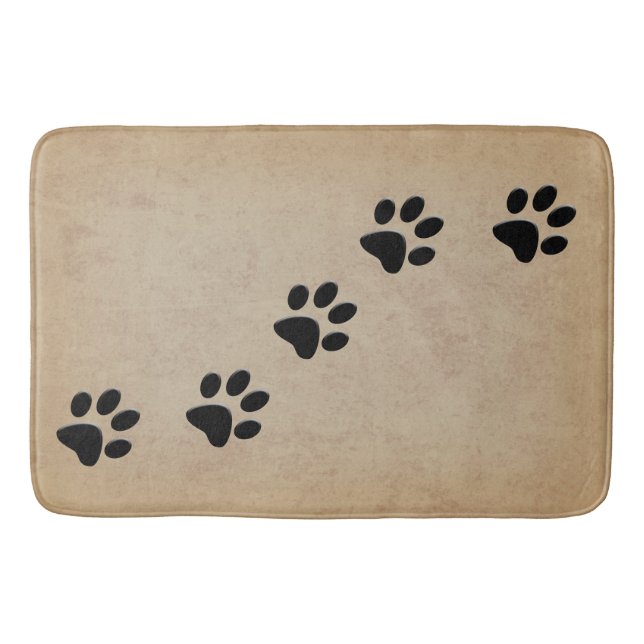 DOG PAW PRINTS BATH MAT (Front)